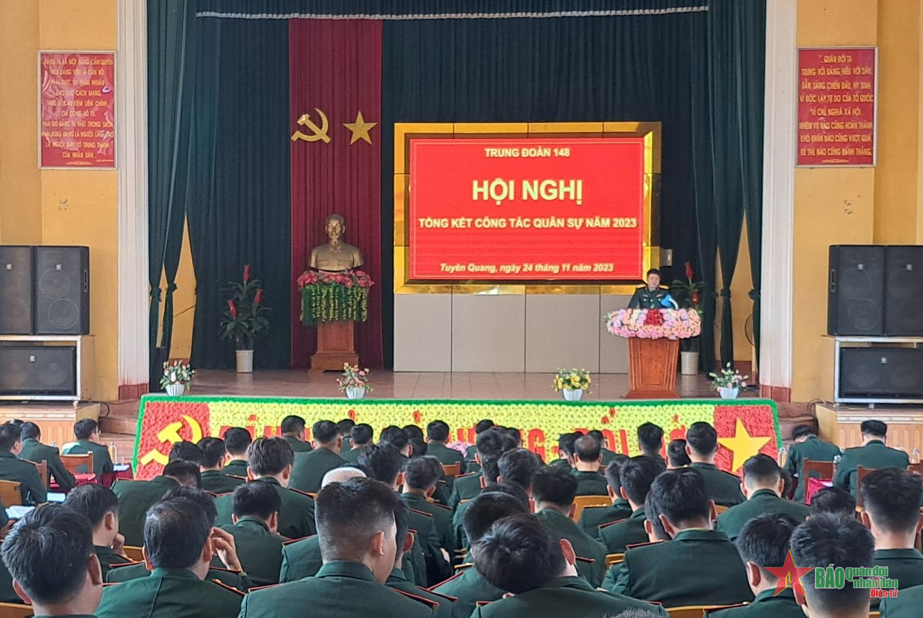 Trung đoàn 148 tổng kết công tác quân sự năm 2023